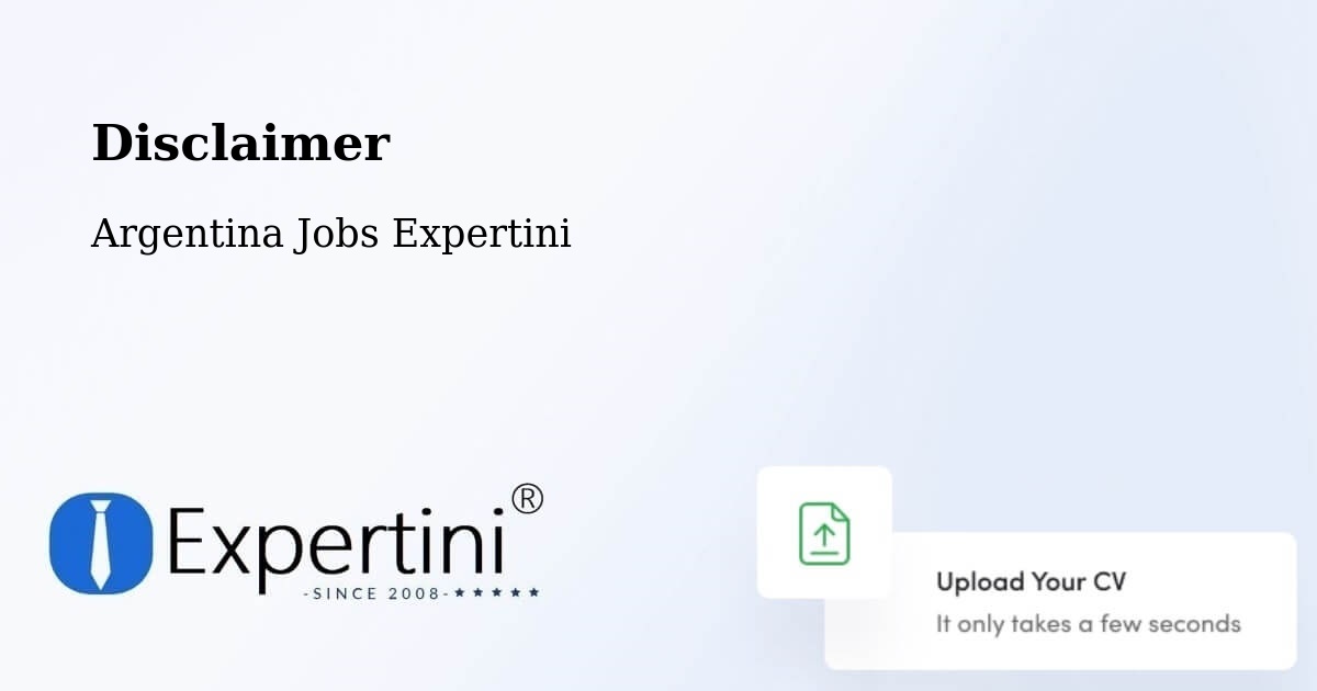 Disclaimer – Funes - Argentina Jobs Expertini